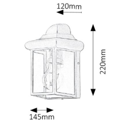 Rabalux - Aplique exterior 1xE27/60W/230V IP43 blanco