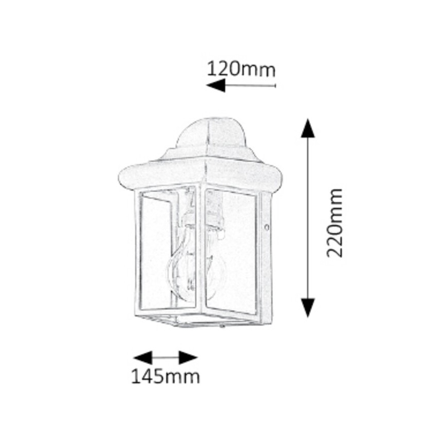Rabalux - Aplique exterior 1xE27/60W/230V IP43