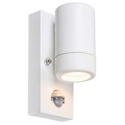 Rabalux - Aplique de exterior con sensor 1xGU10/10W/230V IP44 blanco