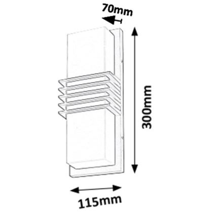 Rabalux - Aplique LED para exterior LED/12W/230V IP44 800lm 4000K