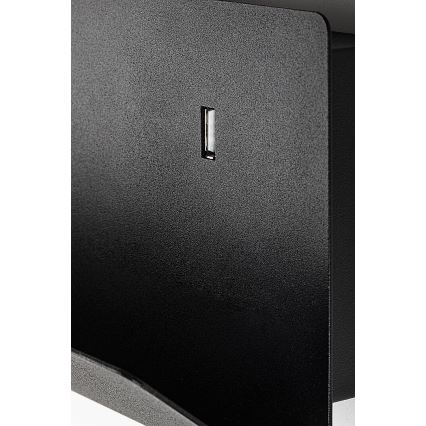 Rabalux - Aplique con estante y puerto USB 1xGU10/25W/230V negro