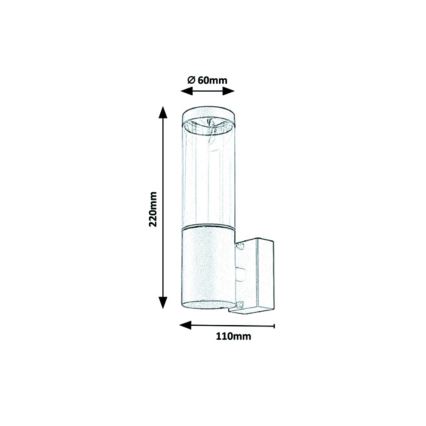 Rabalux - Aplique de exterior 1xGU10/7W/230V IP44