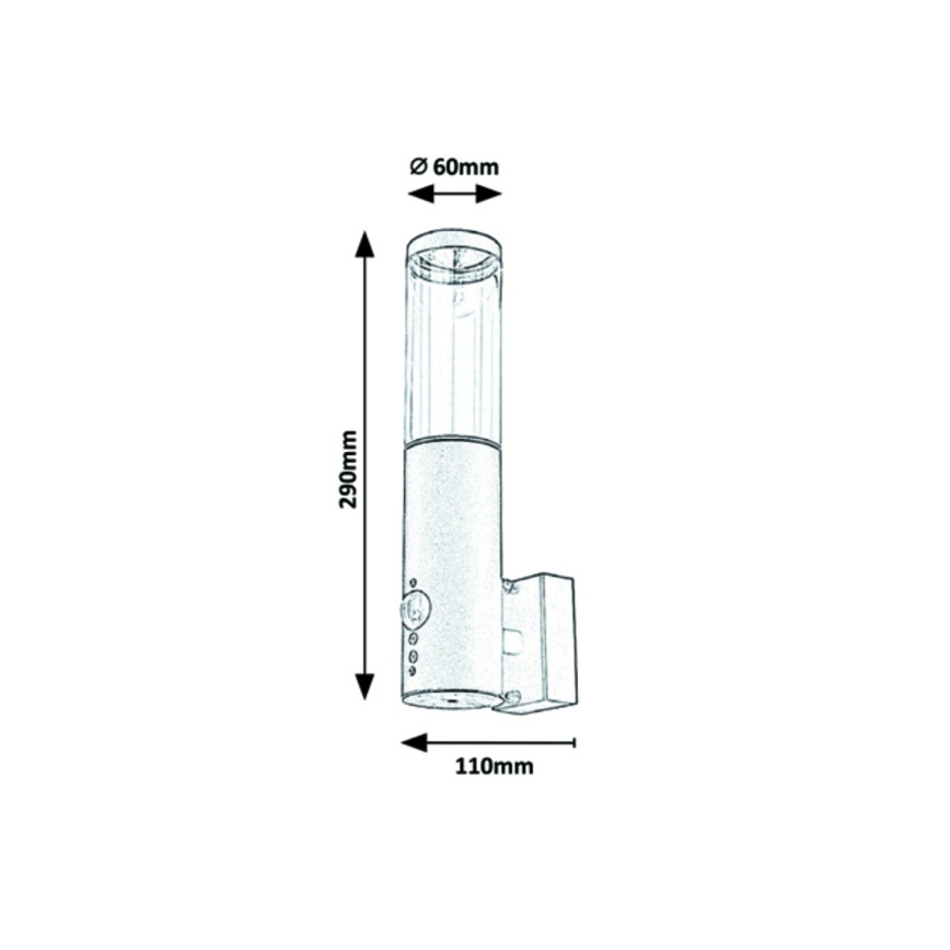 Rabalux - Aplique de exterior con sensor 1xGU10/7W/230V IP44