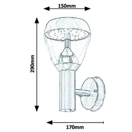 Rabalux - Aplique de exterior LED LED/8W/230V IP44