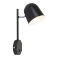 Rabalux - Aplique EGON 1xE14/40W/230V negro