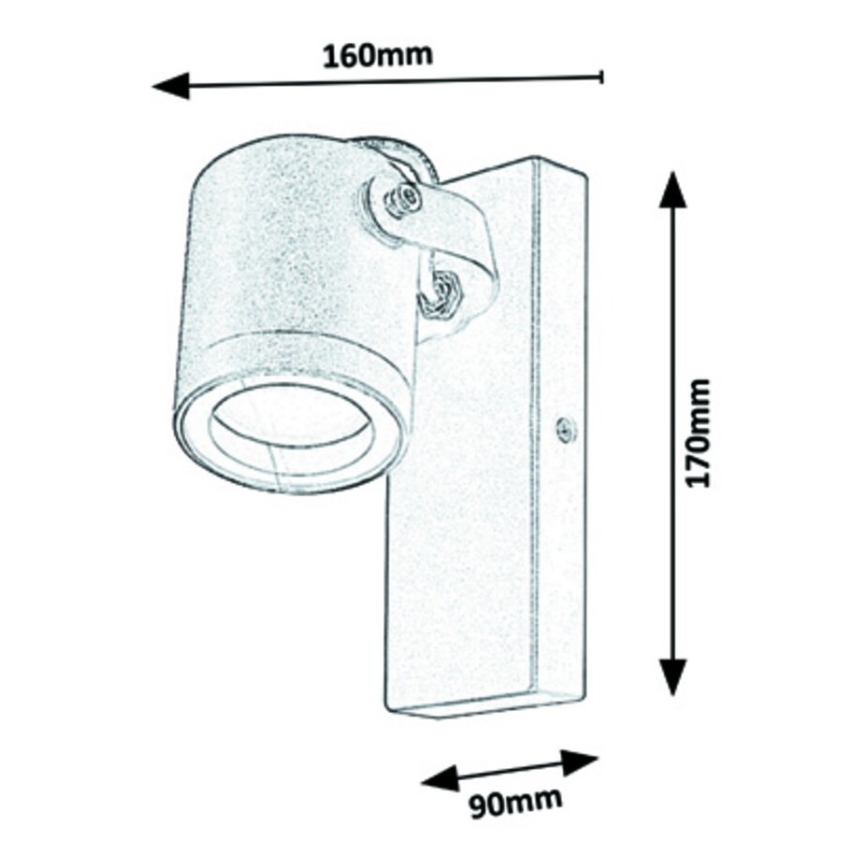 Rabalux - Foco de pared exterior 1xGU10/35W/230V IP44