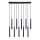 Rabalux - Lámpara colgante 10xG9/5W/230V negro