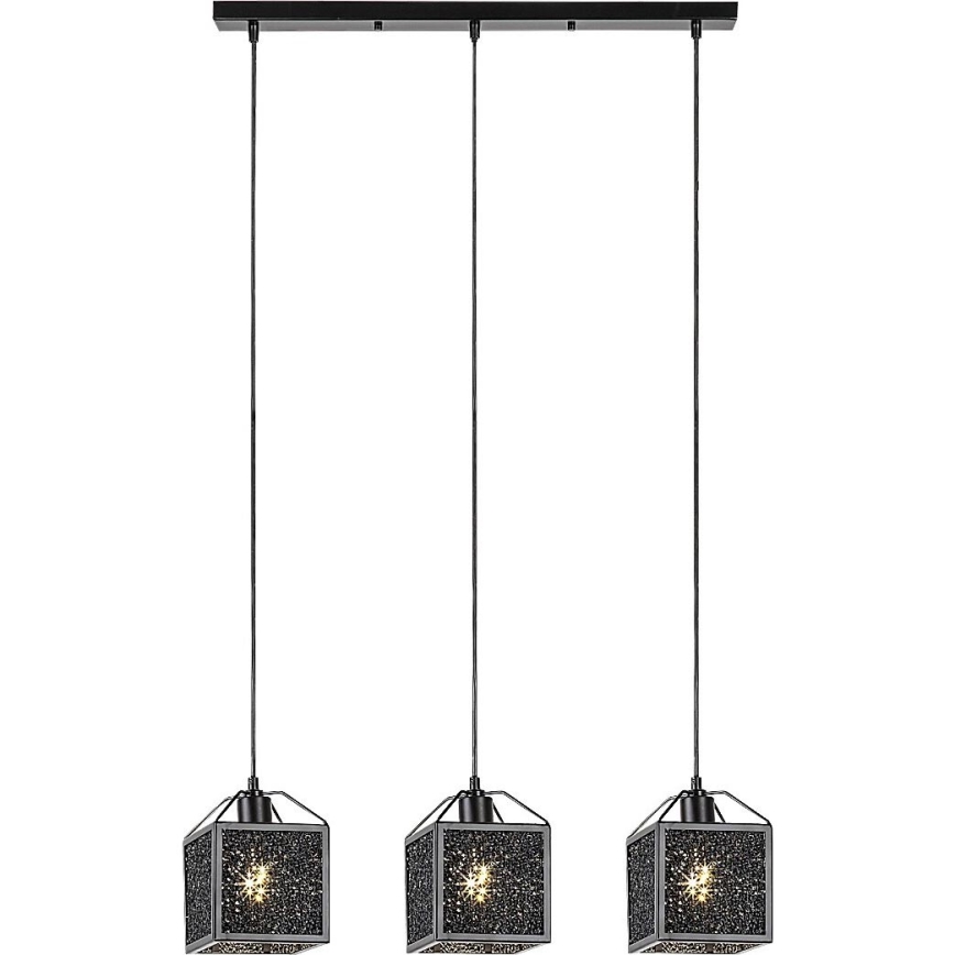 Rabalux - Lámpara colgante 3xE27/40W/230V negro