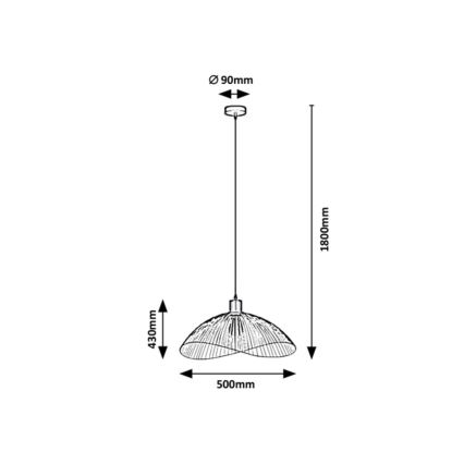 Rabalux - Lámpara de araña con cable 1xE27/60W/230V