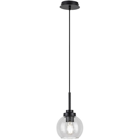 Rabalux - Lámpara de araña de baño en cadena 1xE27/15W/230V negro IP44