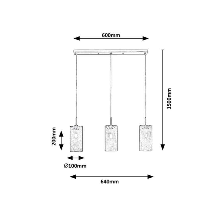 Rabalux - Lámpara de araña de cable 3xE14/25W/230V