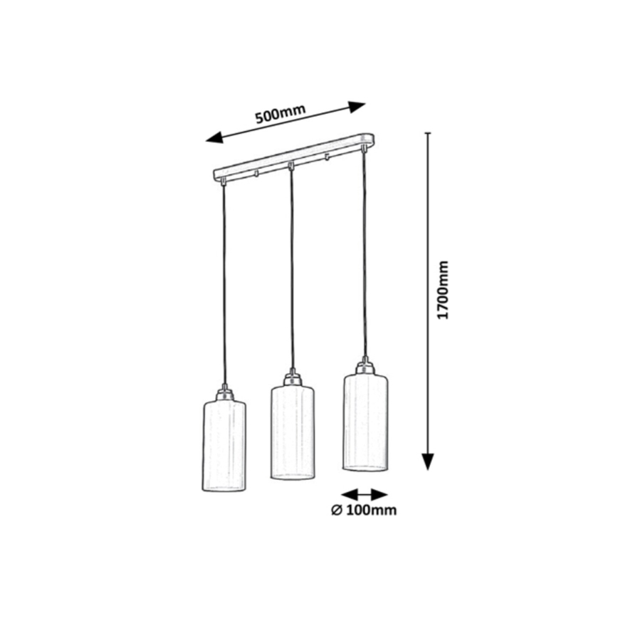 Rabalux - Lámpara de araña de cable 3xE27/40W/230V