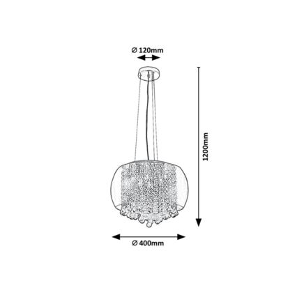 Rabalux - Lámpara de araña de cristal de cable 6xG9/40W/230V