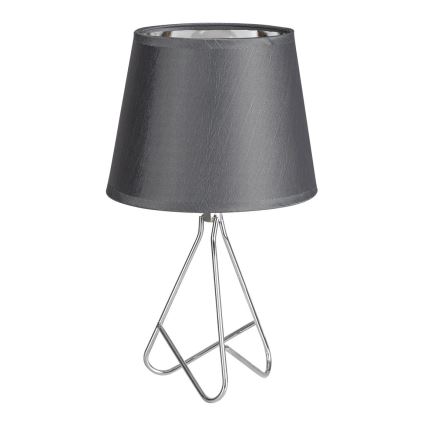 Rabalux - Lámpara de mesa 1xE14/40W/230V gris/cromo brillante