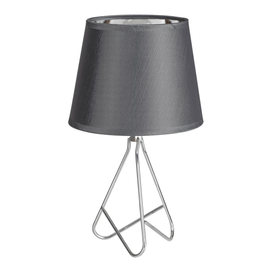Rabalux - Lámpara de mesa 1xE14/40W/230V gris/cromo brillante