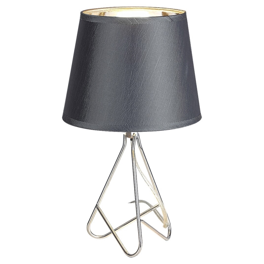 Rabalux - Lámpara de mesa 1xE14/40W/230V gris/cromo brillante