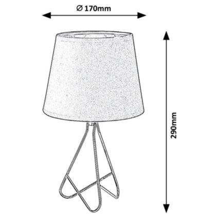 Rabalux - Lámpara de mesa 1xE14/40W/230V negro/dorado