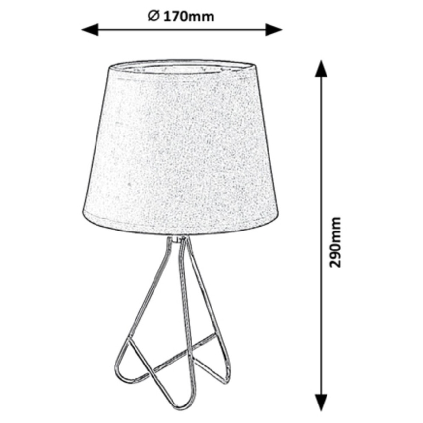 Rabalux - Lámpara de mesa 1xE14/40W/230V negro/dorado