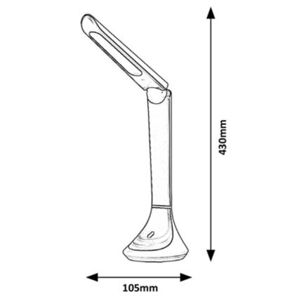 Rabalux - Lámpara de mesa LED LED/5W/230V negro