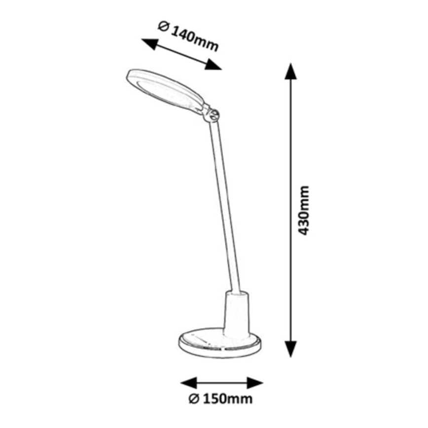Rabalux - Lámpara de mesa LED Regulable táctil LED/10W/230V 3000-6000K