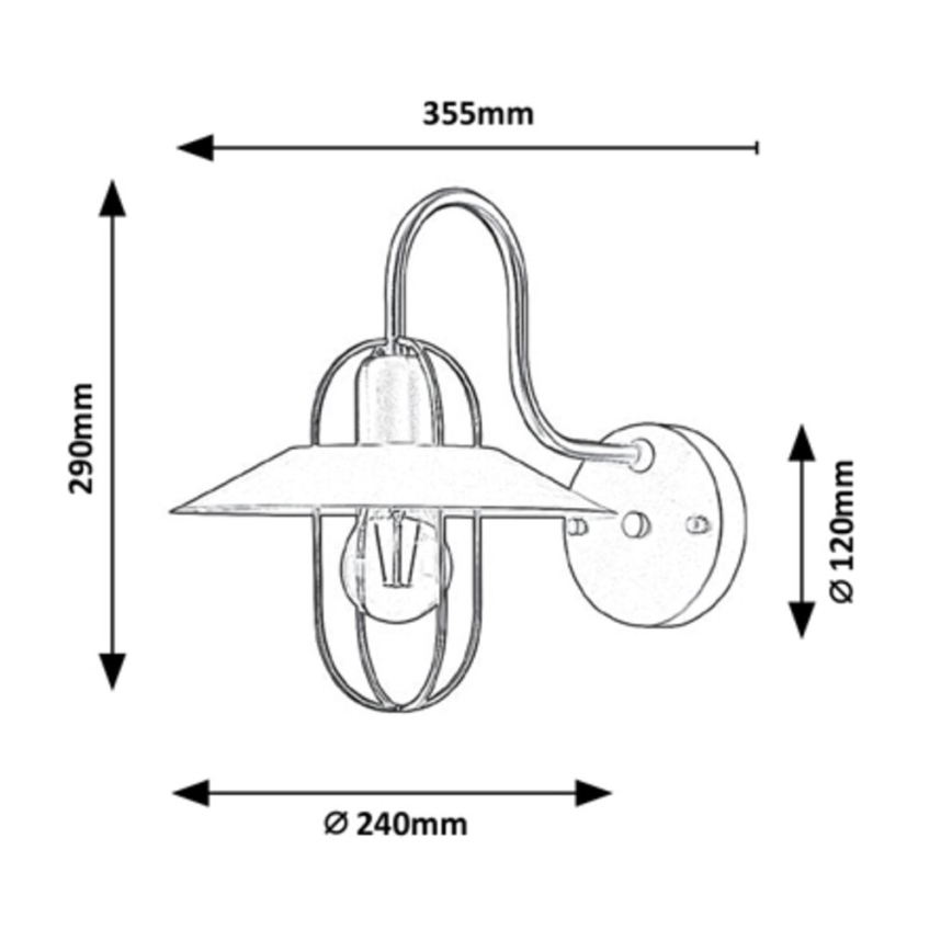 Rabalux - Lámpara de pared 1xE27/40W/230V