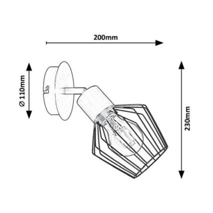 Rabalux - Lámpara de pared 1xE27/40W/230V