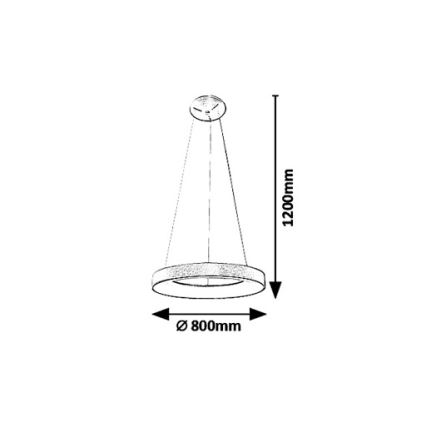 Rabalux - Lámpara LED colgante CARMELLA LED/80W/230V