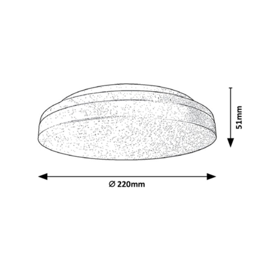Rabalux - Plafón de baño LED LED/18W/230V IP54 3000K/4000K/6000K