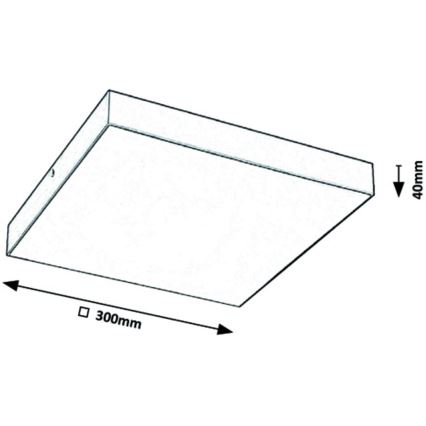 Rabalux - Plafón LED LED/24W/230V 3000-6000K IP44 negro