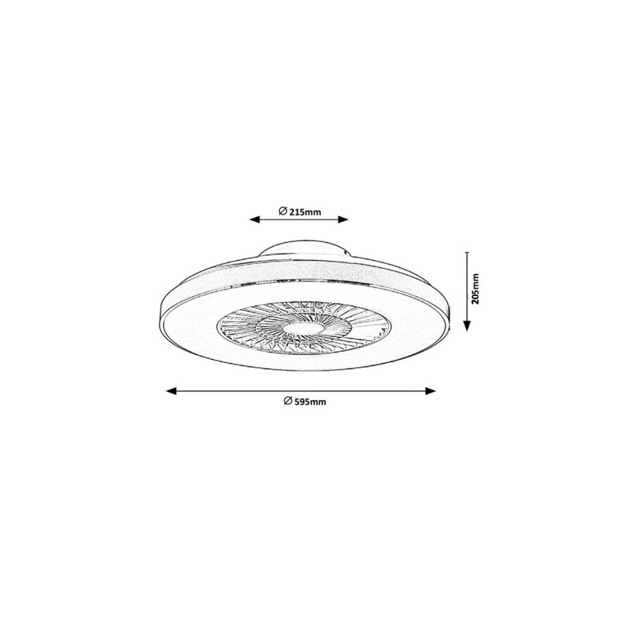 Rabalux - Plafón LED regulable con ventilador LED/40W/230V 3000-6500K + control remoto