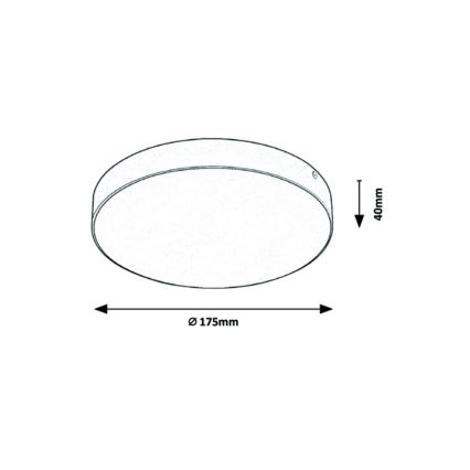 Rabalux - Plafón LED Regulable LED/18W/230V 3000-6000K IP44 negro