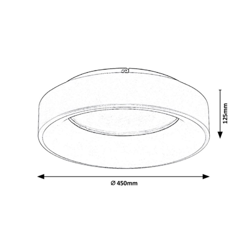 Rabalux - Plafón LED regulable LED/24W/230V redondeado 3000-6000K + control remoto