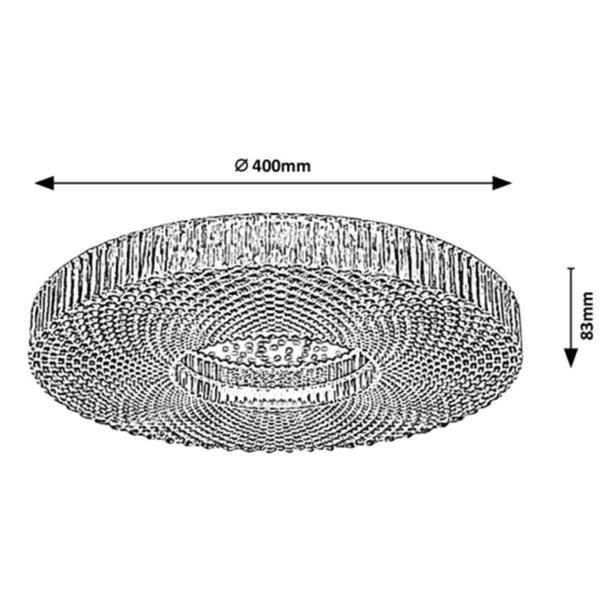 Rabalux - Plafón LED regulable LED/36W/230V 3000-6000K + control remoto