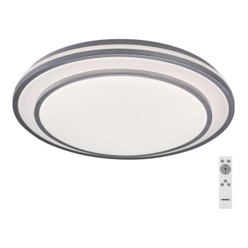 Rabalux - Plafón LED regulable LED/40W/230V 3000-6500K plateado + mando a distancia