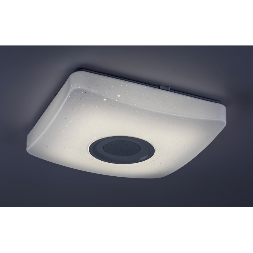 Rabalux - Plafón LED RGB Regulable con altavoz LED/18W/230V + CR 3000-6000K Bluetooth