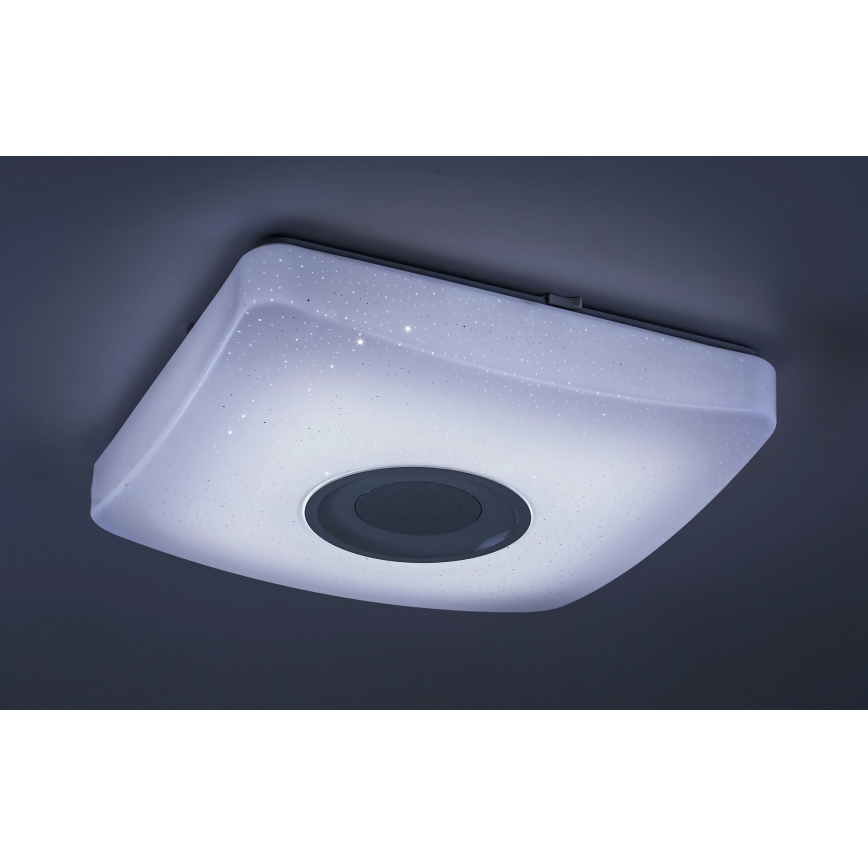 Rabalux - Plafón LED RGB Regulable con altavoz LED/18W/230V + CR 3000-6000K Bluetooth
