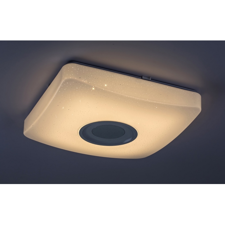 Rabalux - Plafón LED RGB Regulable con altavoz LED/18W/230V + CR 3000-6000K Bluetooth