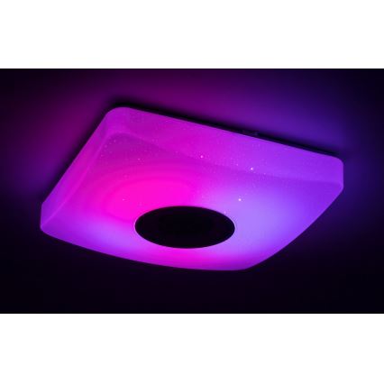 Rabalux - Plafón LED RGB Regulable con altavoz LED/18W/230V + CR 3000-6000K Bluetooth