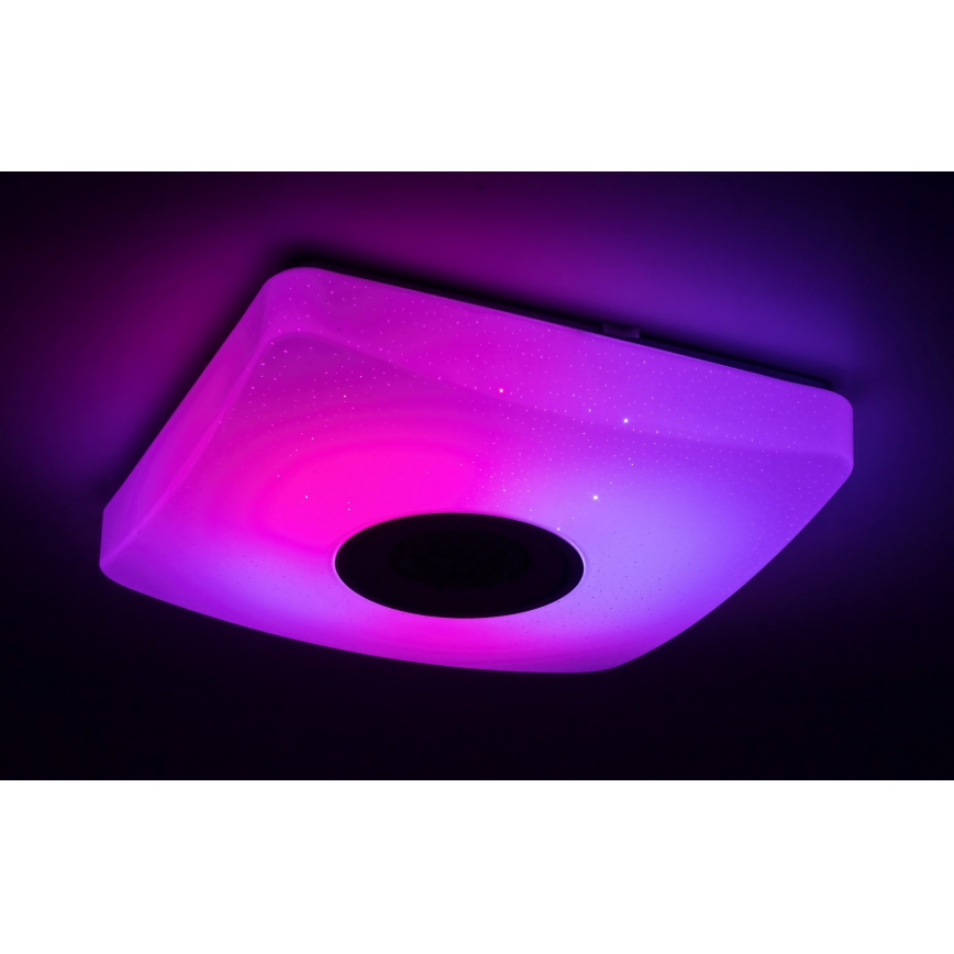 Rabalux - Plafón LED RGB Regulable con altavoz LED/18W/230V + CR 3000-6000K Bluetooth