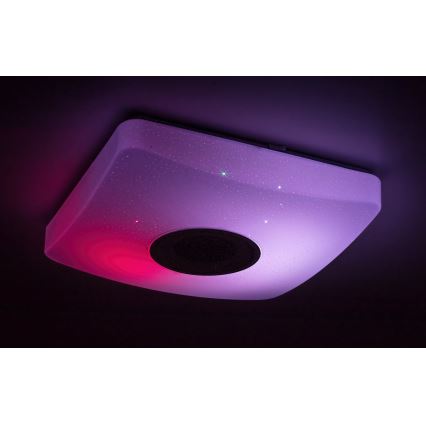 Rabalux - Plafón LED RGB Regulable con altavoz LED/18W/230V + CR 3000-6000K Bluetooth