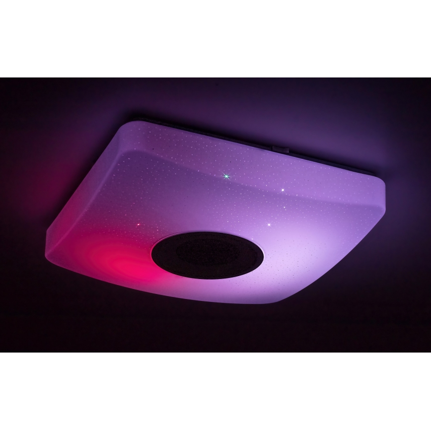Rabalux - Plafón LED RGB Regulable con altavoz LED/18W/230V + CR 3000-6000K Bluetooth