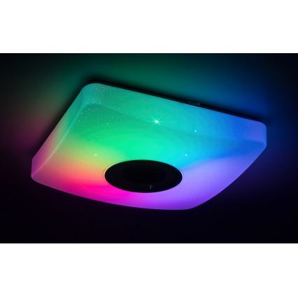 Rabalux - Plafón LED RGB Regulable con altavoz LED/18W/230V + CR 3000-6000K Bluetooth