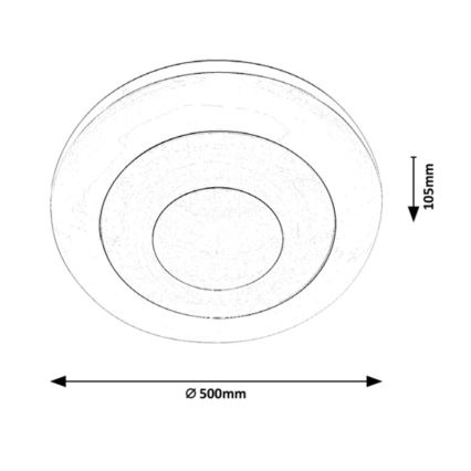 Rabalux - Plafón LED RGB regulable LED/40W/230V 3000-6000K + control remoto
