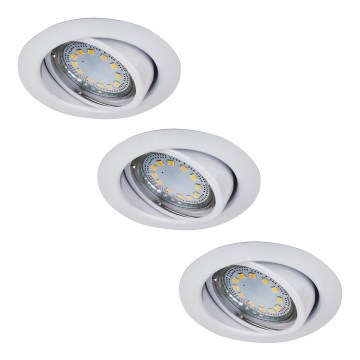 Rabalux - SET 3xLED Lámpara empotrada 3xGU10/3W/230V IP40