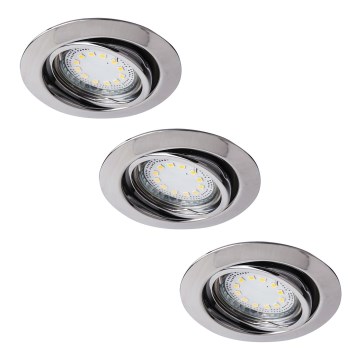 Rabalux - SET 3xLED Lámpara empotrada 3xGU10/3W/230V IP40