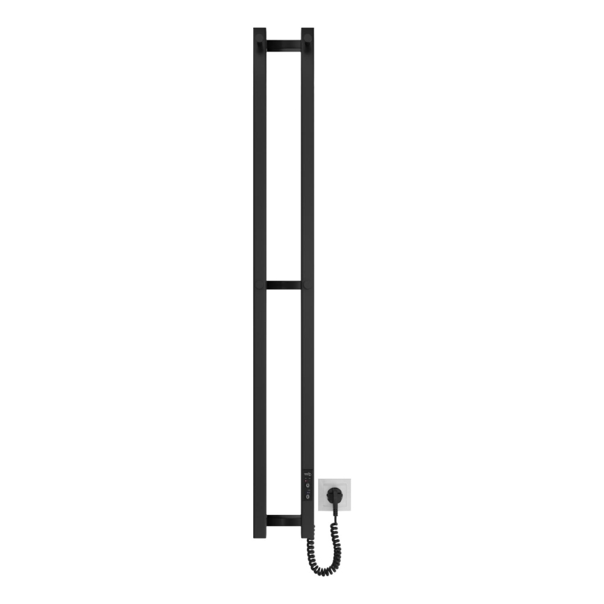 Radiador de baño HF SLIM 80W/230V 117x14 cm negro angular