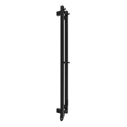 Radiador de baño HF SLIM 80W/230V 117x14 cm negro angular