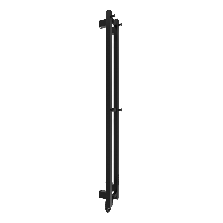 Radiador de baño HF SLIM 80W/230V 117x14 cm negro angular