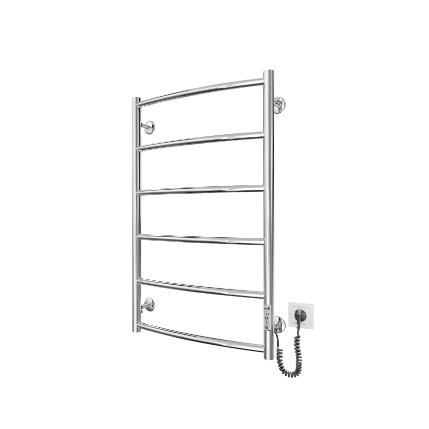 Radiador toallero eléctrico con forma de escalera CLASSIC 100W/230V 81x53cm acero inoxidable/cromo brillante derecho
