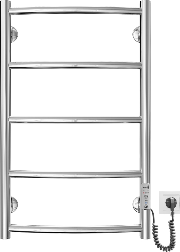 Radiador toallero eléctrico con forma de escalera CLASSIC 60W/230V 66x43 cm acero inoxidable/cromo brillante derecho